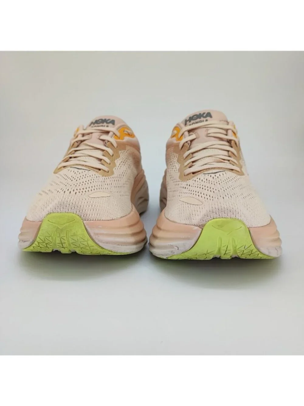 HOKA Bondi 8 Women's Size 9 US Running Shoes Mesh Cream Vanilla 1127952 CMV